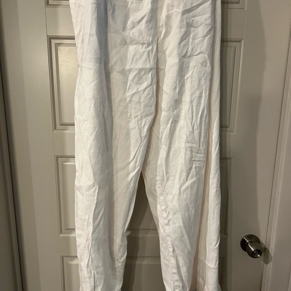 J. Jill White Cropped Pants Relaxed Fit